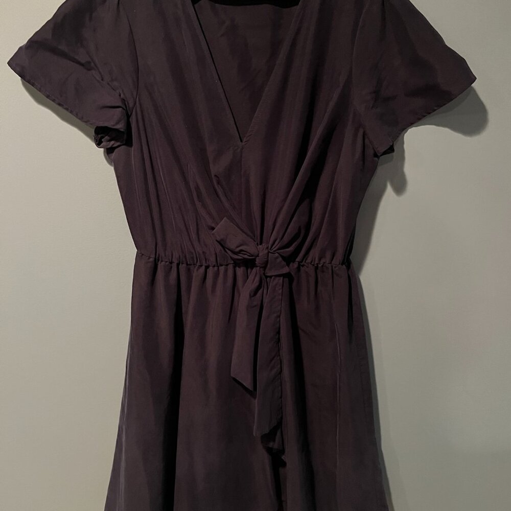 Express Size S Navy Dress Short Front Tie
